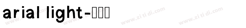 arial light字体转换